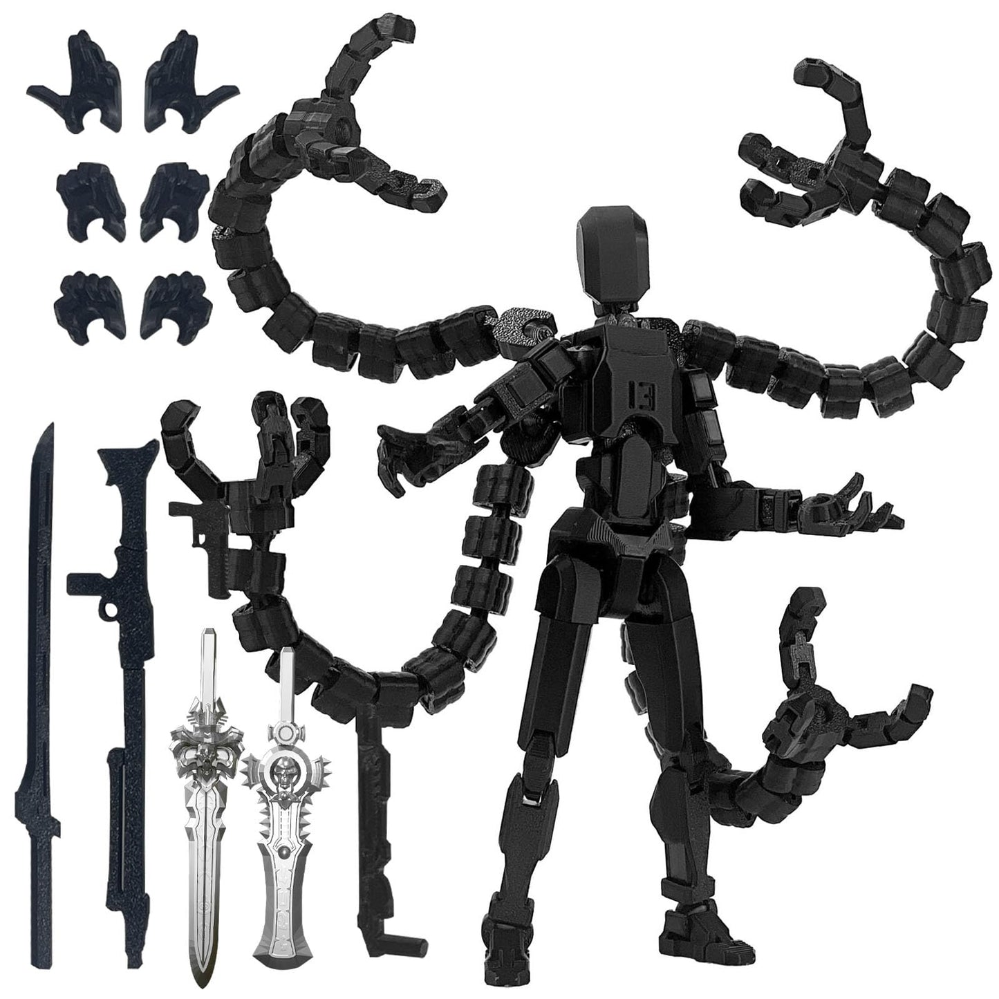 PkghoKids T13 Already Assembled Action Figure – Fully Articulated 3D Printed Toy