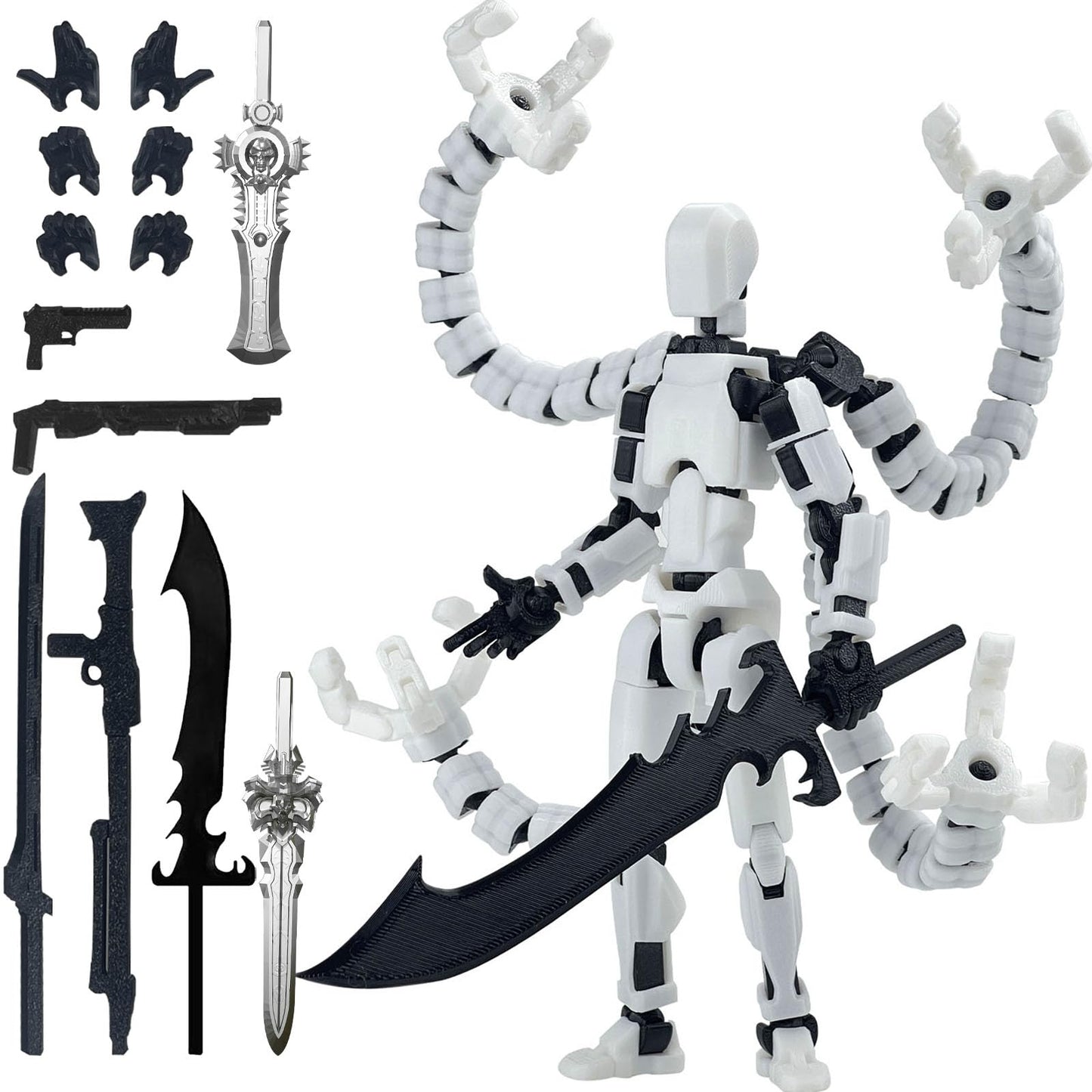 PkghoKids T13 Already Assembled Action Figure Accessories – Fully Articulated 5.5-Inch