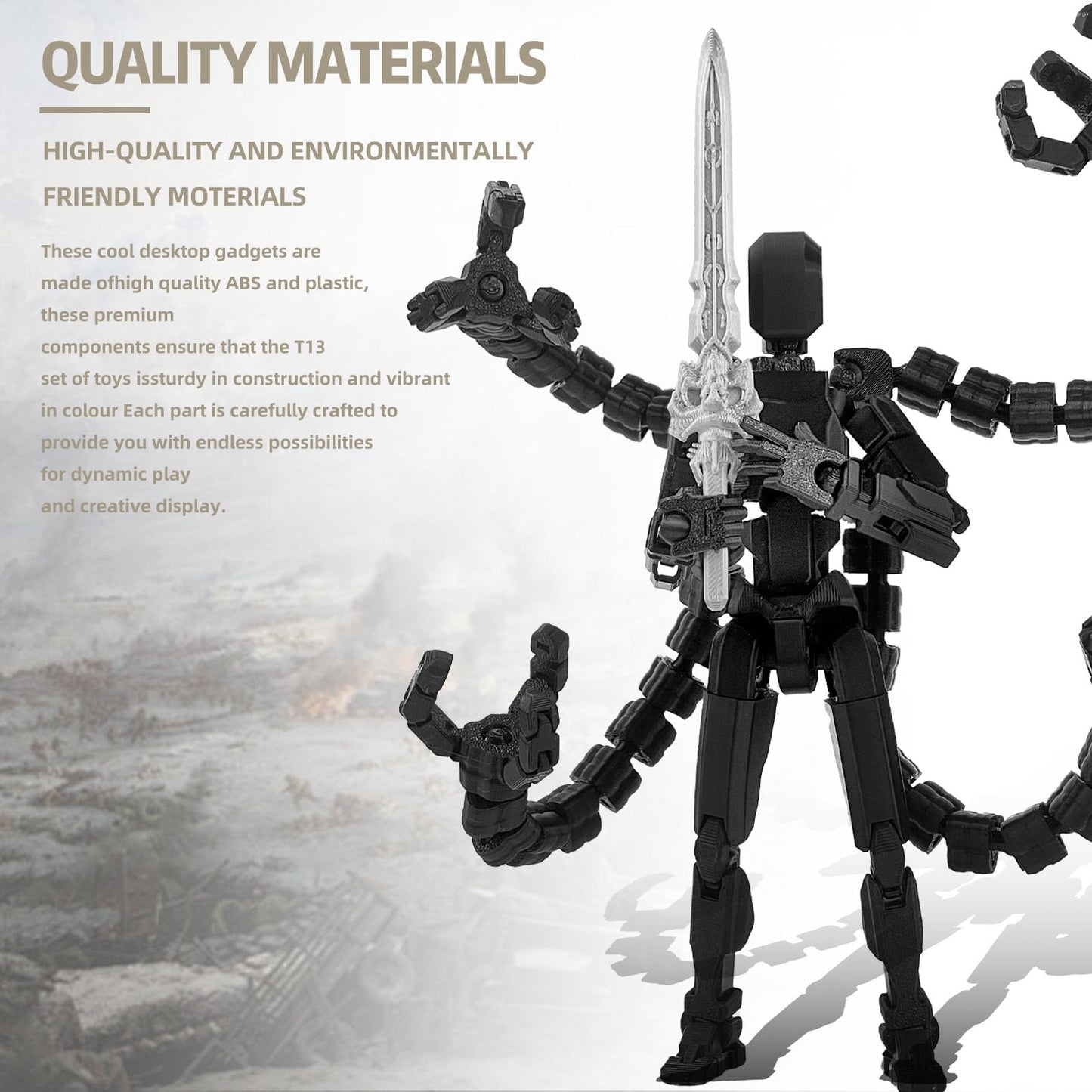 PkghoKids T13 Already Assembled Action Figure – Fully Articulated 3D Printed Toy