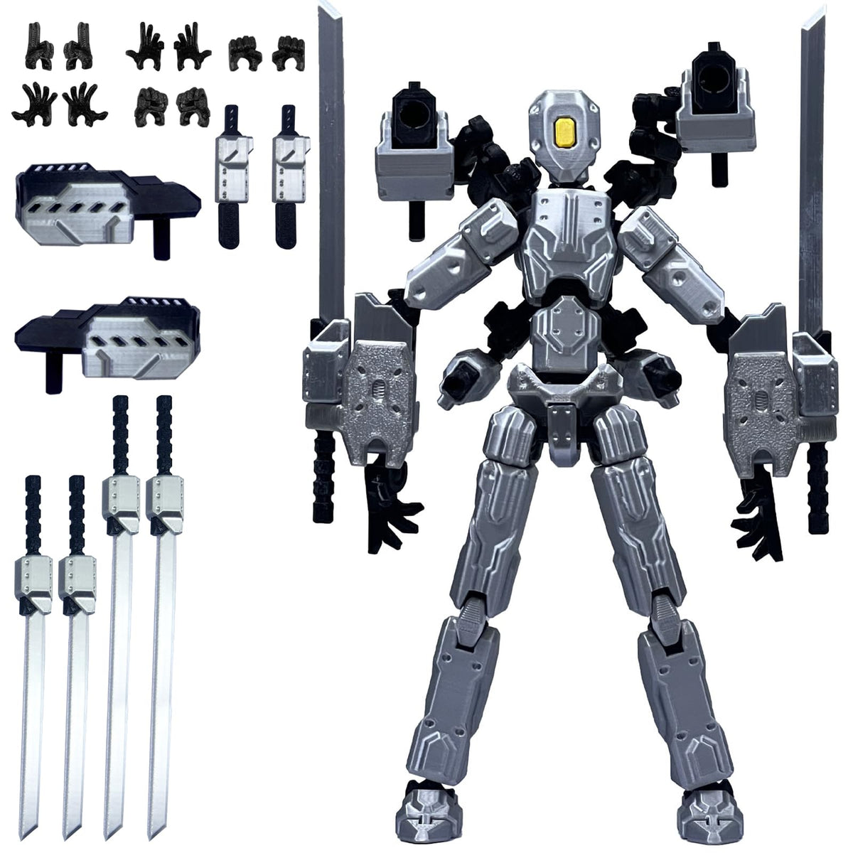 PkghoKids 8-Inch T13 Action Figure Set | Fully Articulated Nova T-13 Desktop Decor