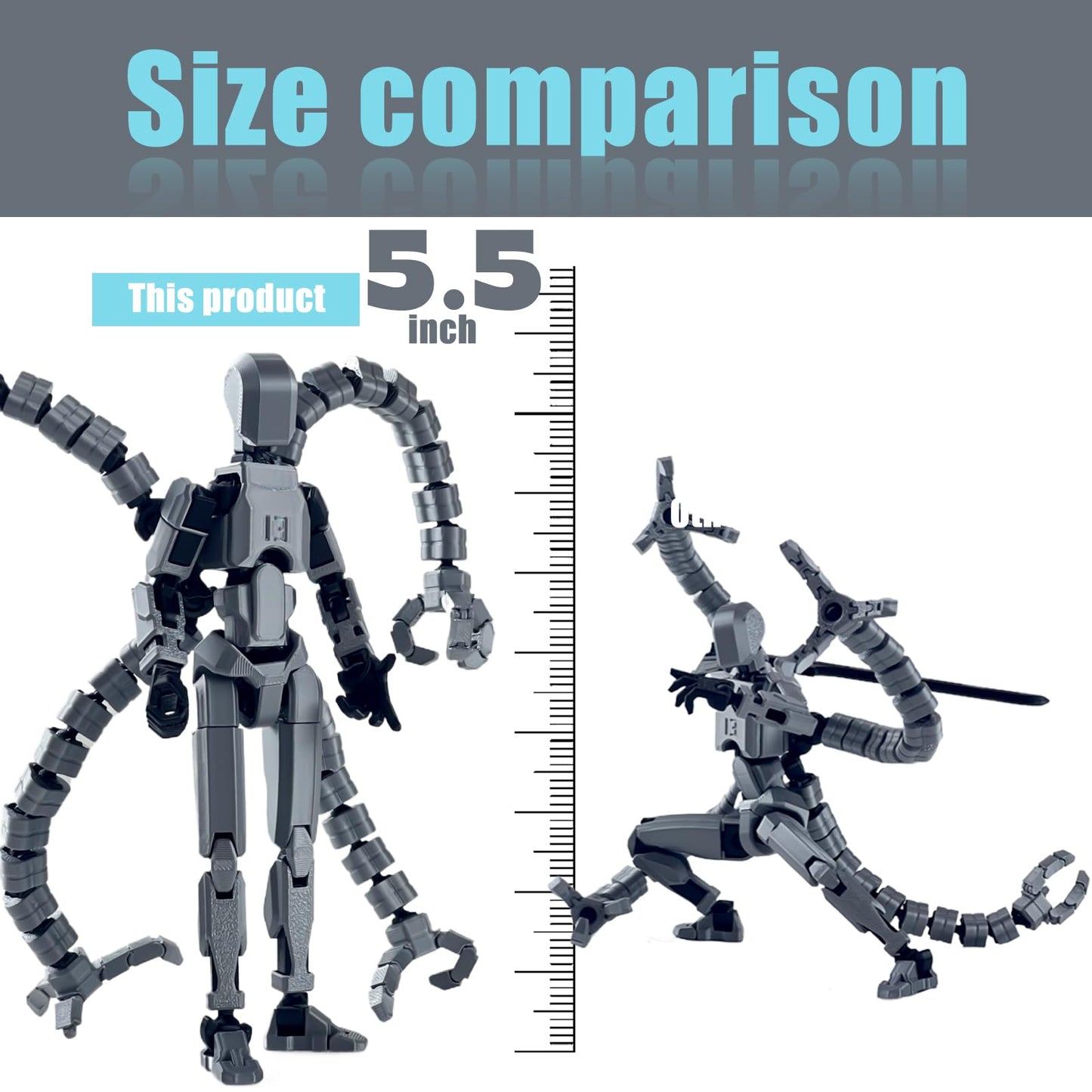 PkghoKids T13 Already Assembled Action Figure Accessories – Fully Articulated 3D Printed Toys