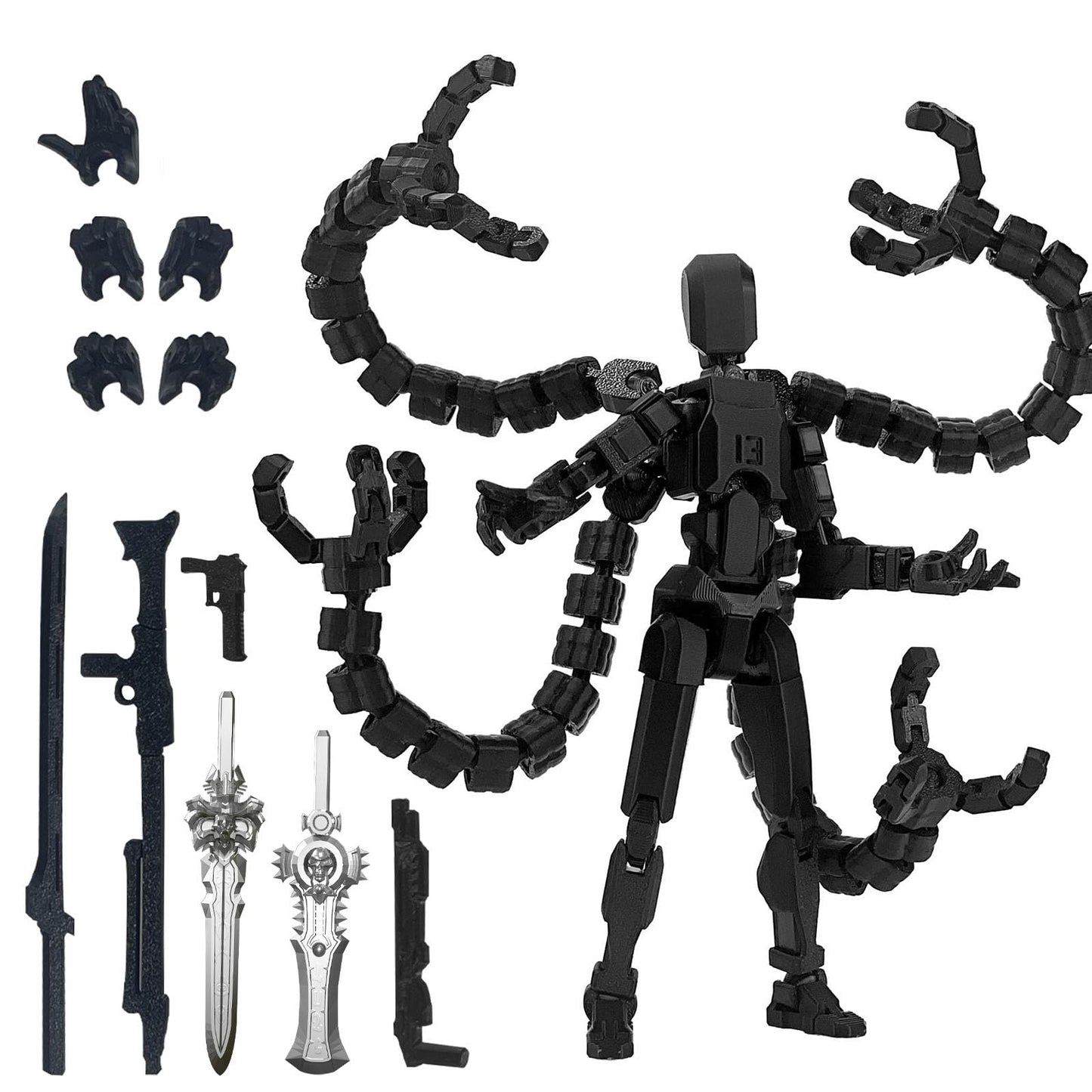 PkghoKids T13 Nova 7.2-Inch Assembly Action Figure | Multi-Joint, 3D Printed