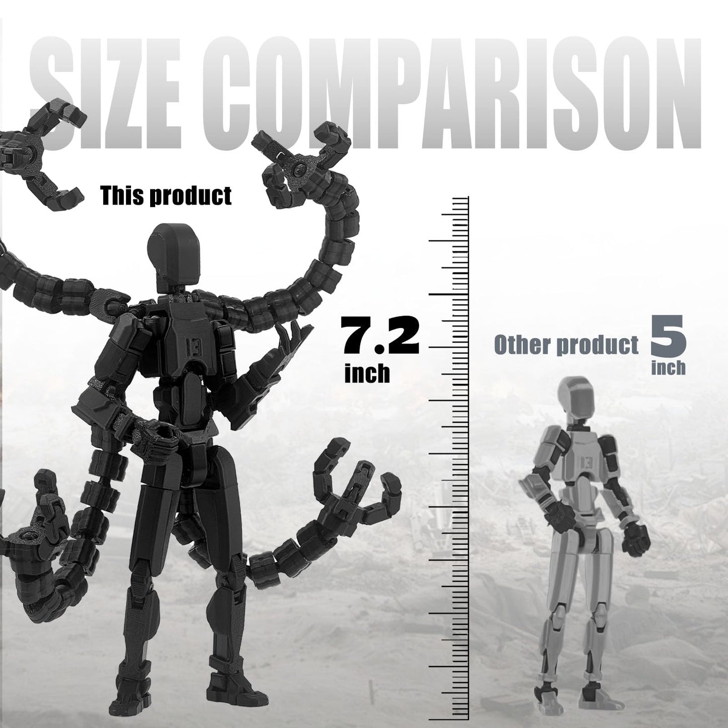 PkghoKids T13 Nova 7.2-Inch Assembly Action Figure | Multi-Joint, 3D Printed