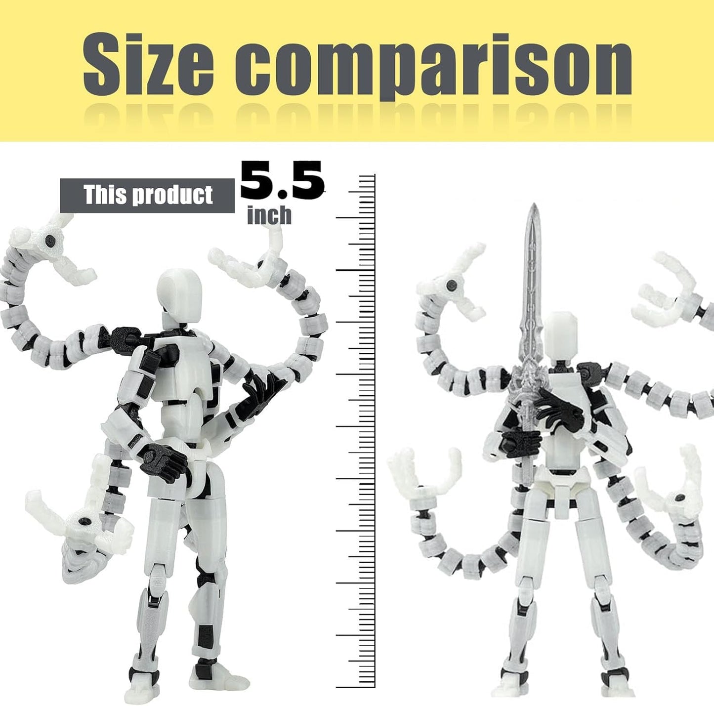 PkghoKids T13 Already Assembled Action Figure Accessories – Fully Articulated 5.5-Inch