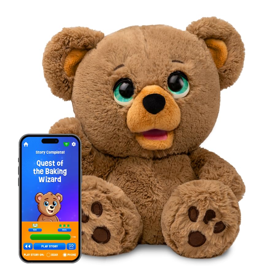 Plai Poe The AI Story Bear – Interactive Storytelling Plush & App Connectivity