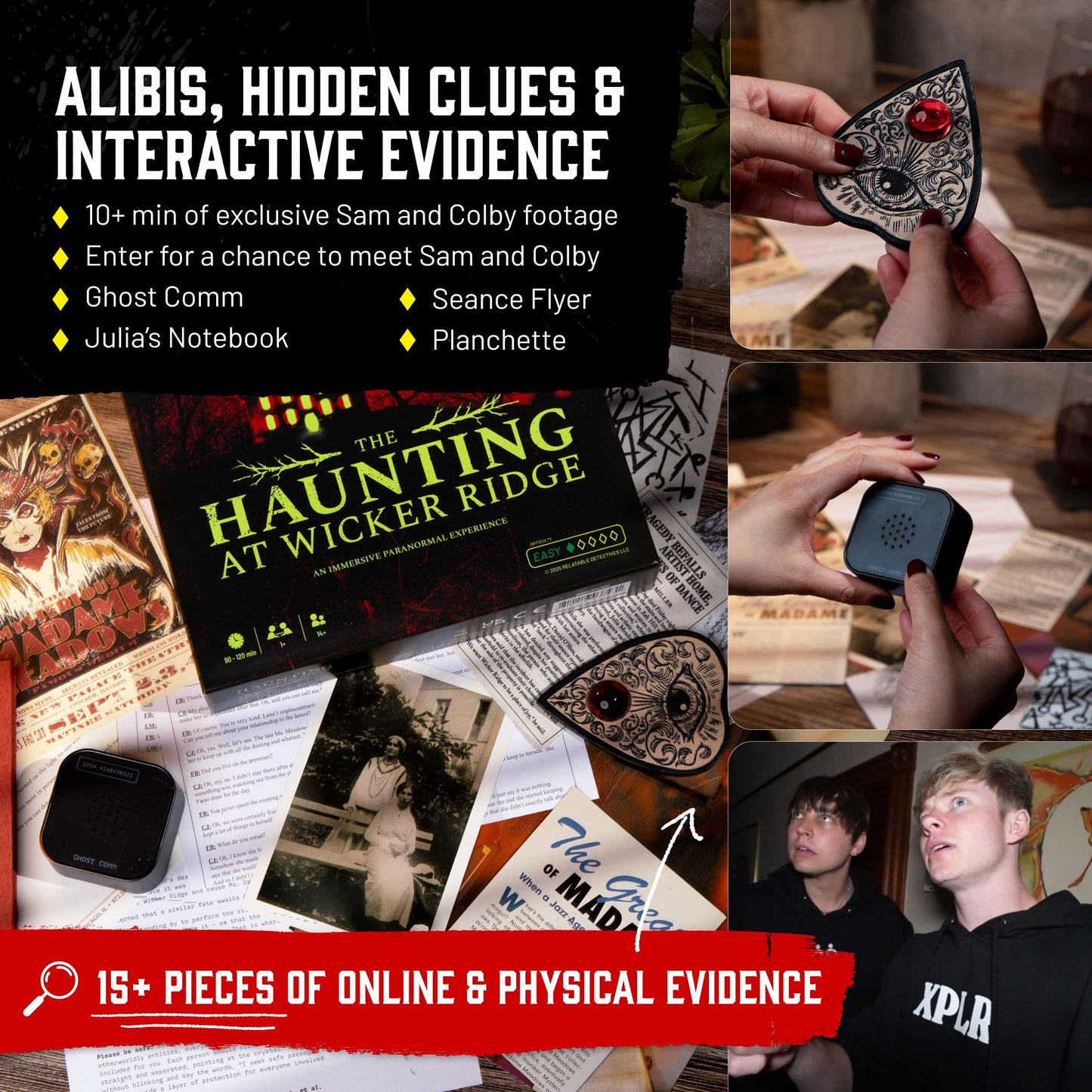 Hunt A Killer x Sam and Colby: The Haunting at Wicker Ridge – Immersive Beginner-Friendly Mystery (90–120 min)