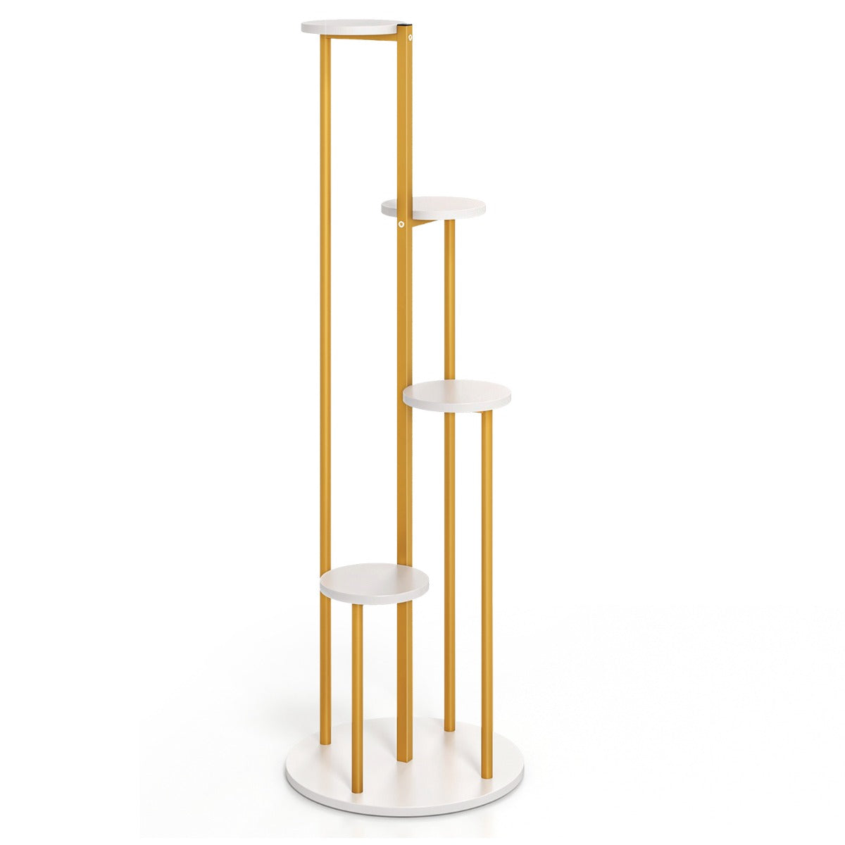 Heavy-Duty Tall Corner Indoor Metal Plant Stand for Potted Plant-Natural