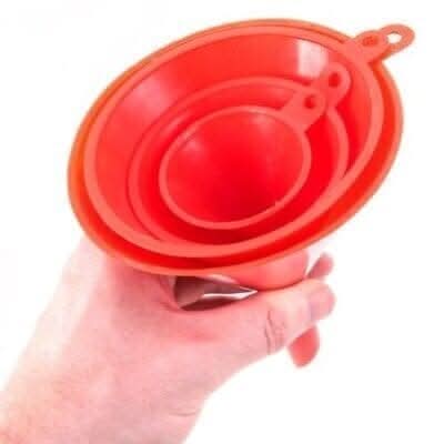4pc Plastic Funnel Set Multi Purpose Pouring Aid for Home and Car