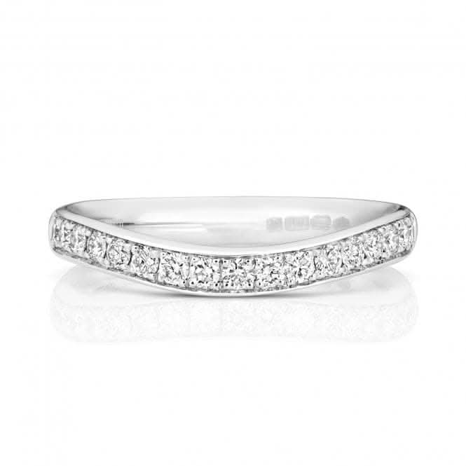 Wedding Band Platinum Diamond  Wave  Ring  WP248/I