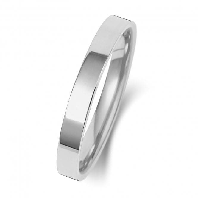 Wedding Band Platinum Flat Court 2.5mm-1.15 Wedding  Ring WP122L