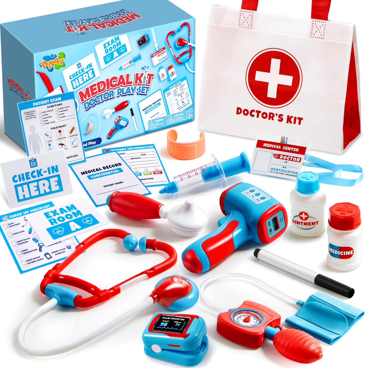 Play-Act Kids Doctor Kit – 16-Piece Doctor Role Play Set