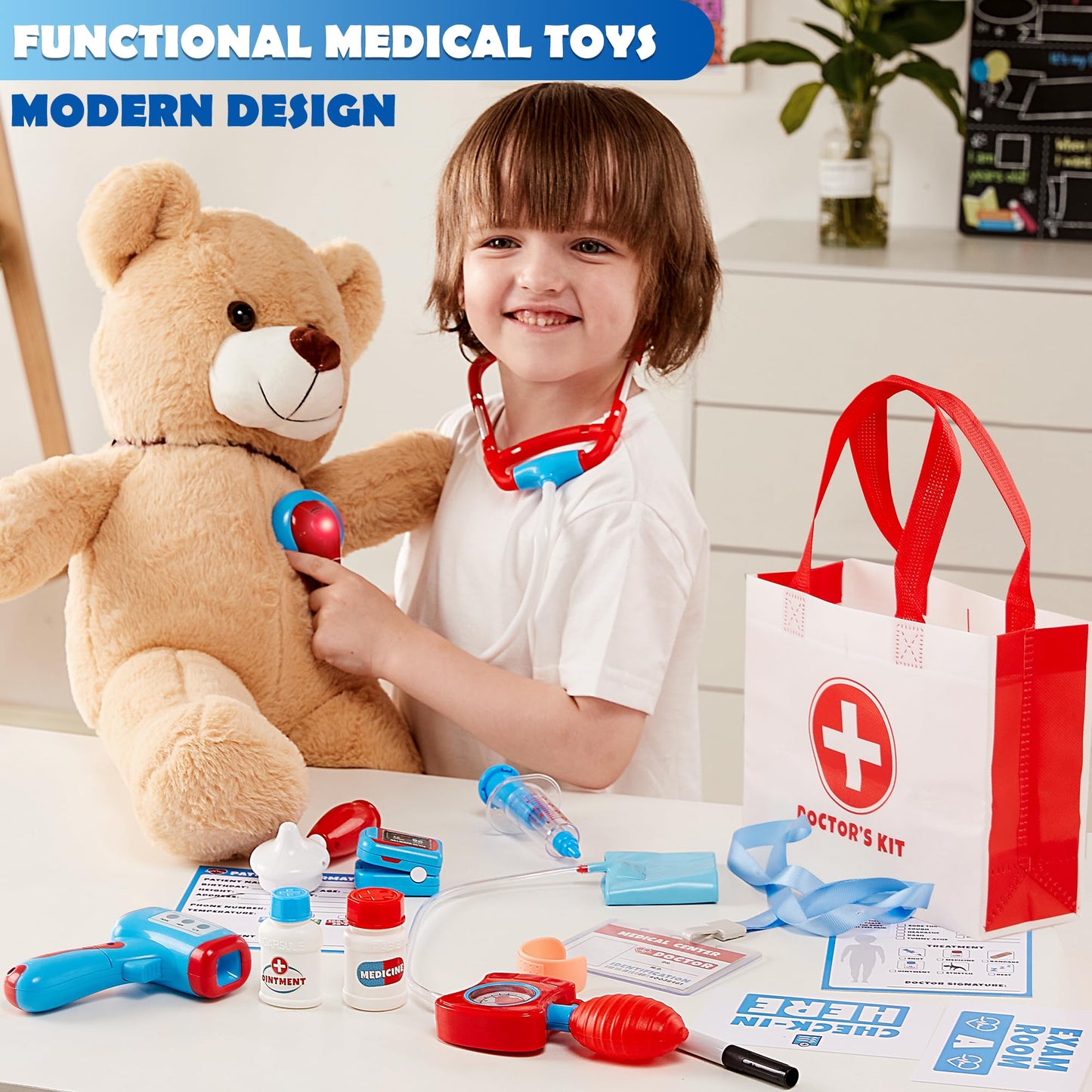 Play-Act Kids Doctor Kit – 16-Piece Doctor Role Play Set