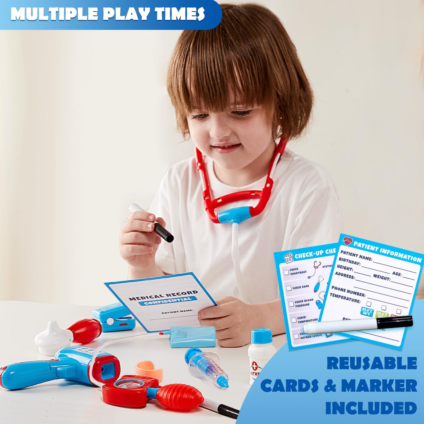 Play-Act Kids Doctor Kit – 16-Piece Doctor Role Play Set