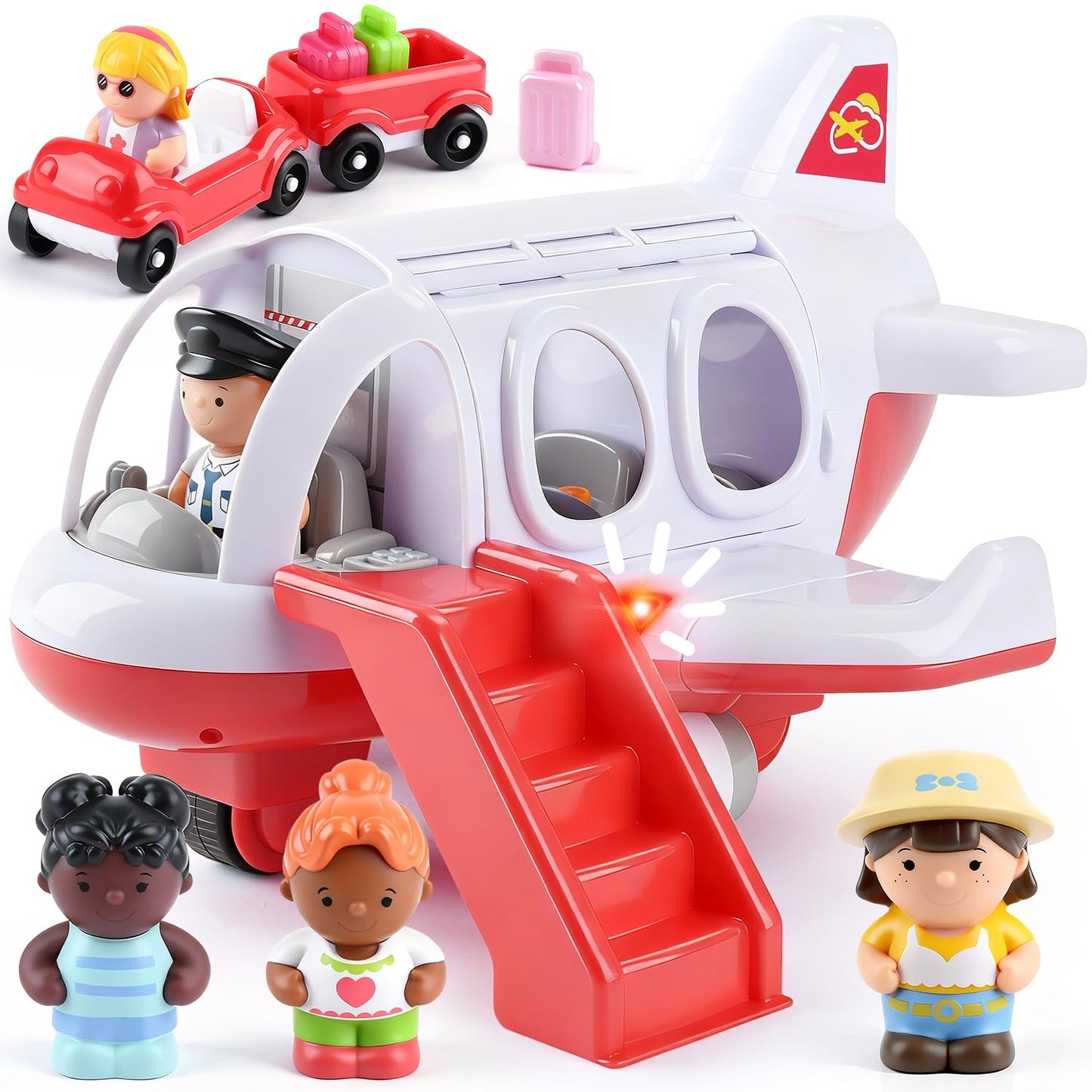 PLAY Airplane Toy for Kids - Musical Travel Plane with Lights (Ages 2+)
