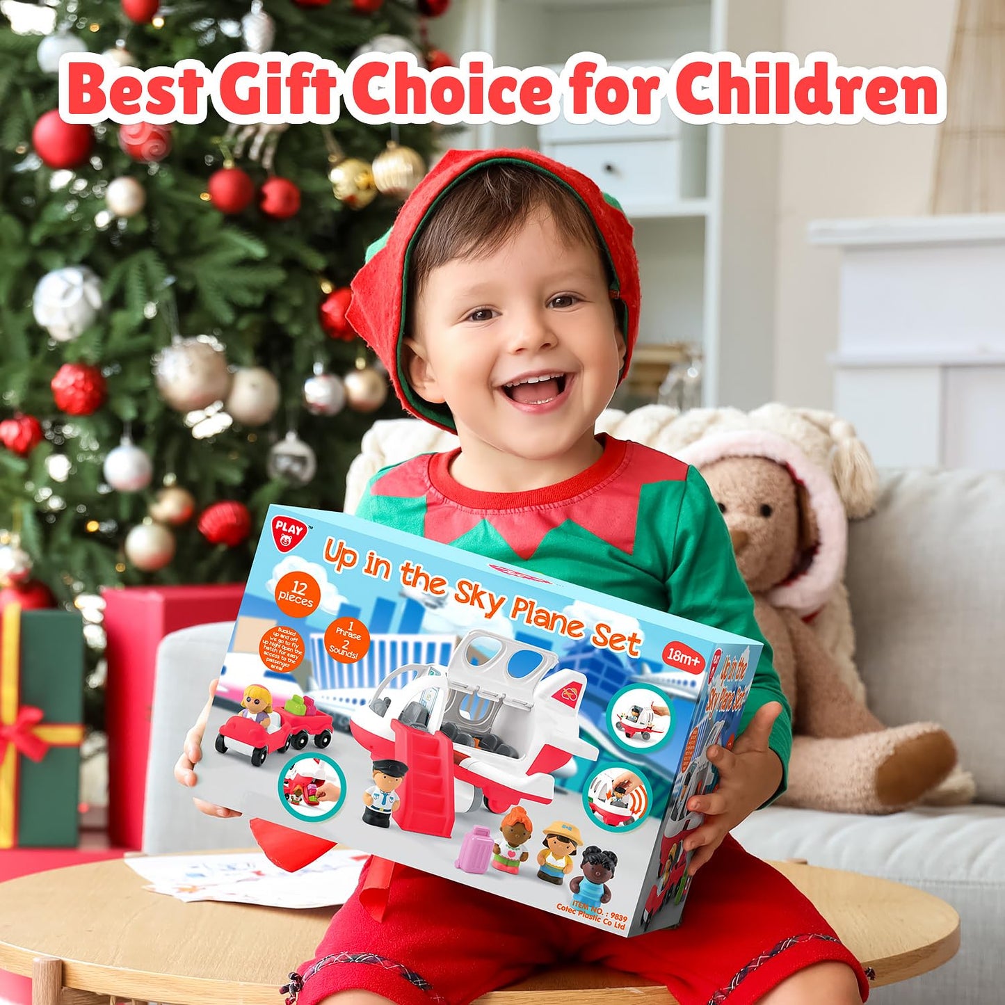 PLAY Airplane Toy for Kids - Musical Travel Plane with Lights (Ages 2+)