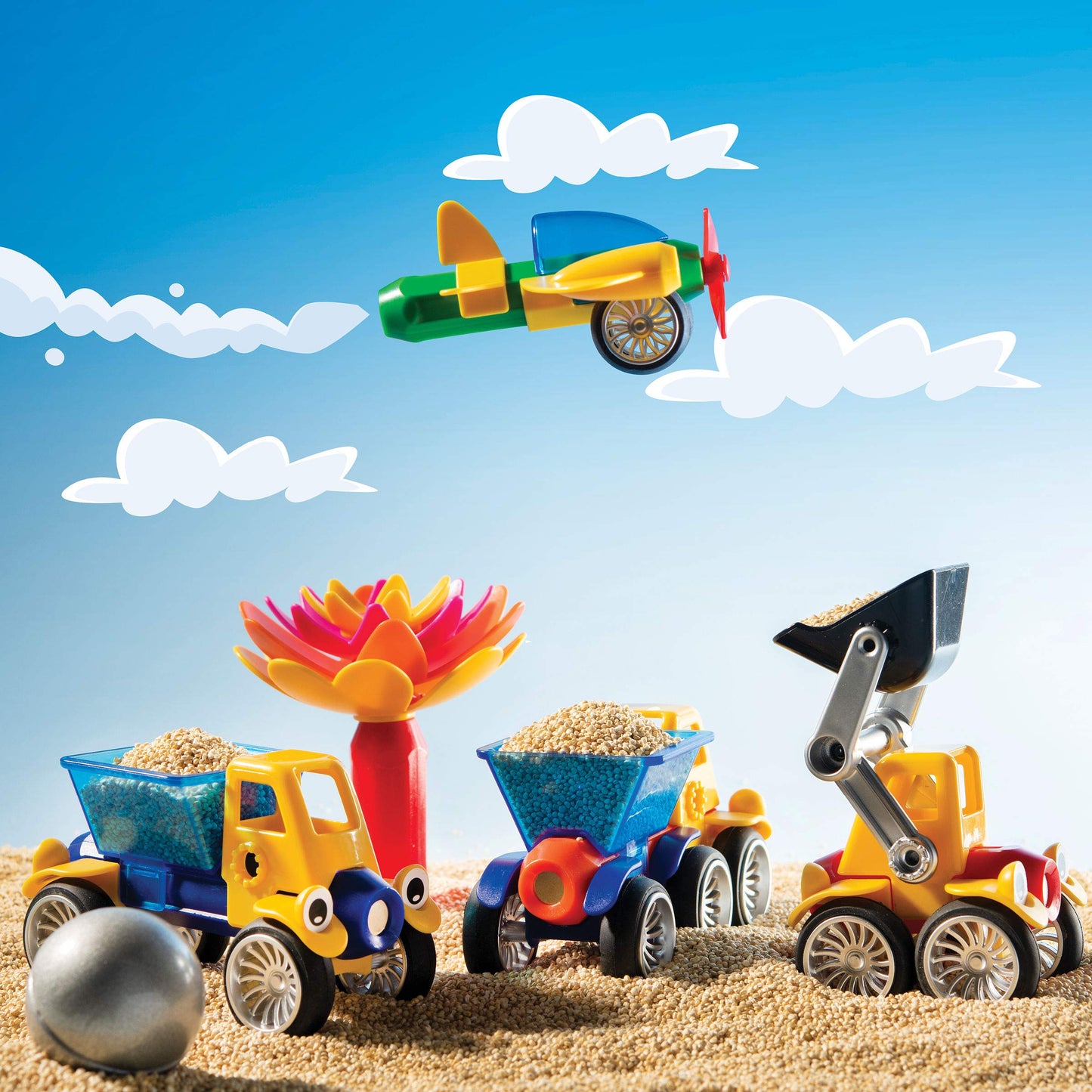 Play Brainy Magnetic Toy Cars Set – 42 Piece Montessori Educational Toys for Toddlers & Preschoolers
