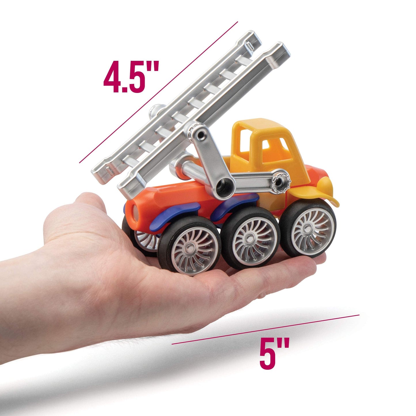 Play Brainy Magnetic Toy Cars Set – 42 Piece Montessori Educational Toys for Toddlers & Preschoolers