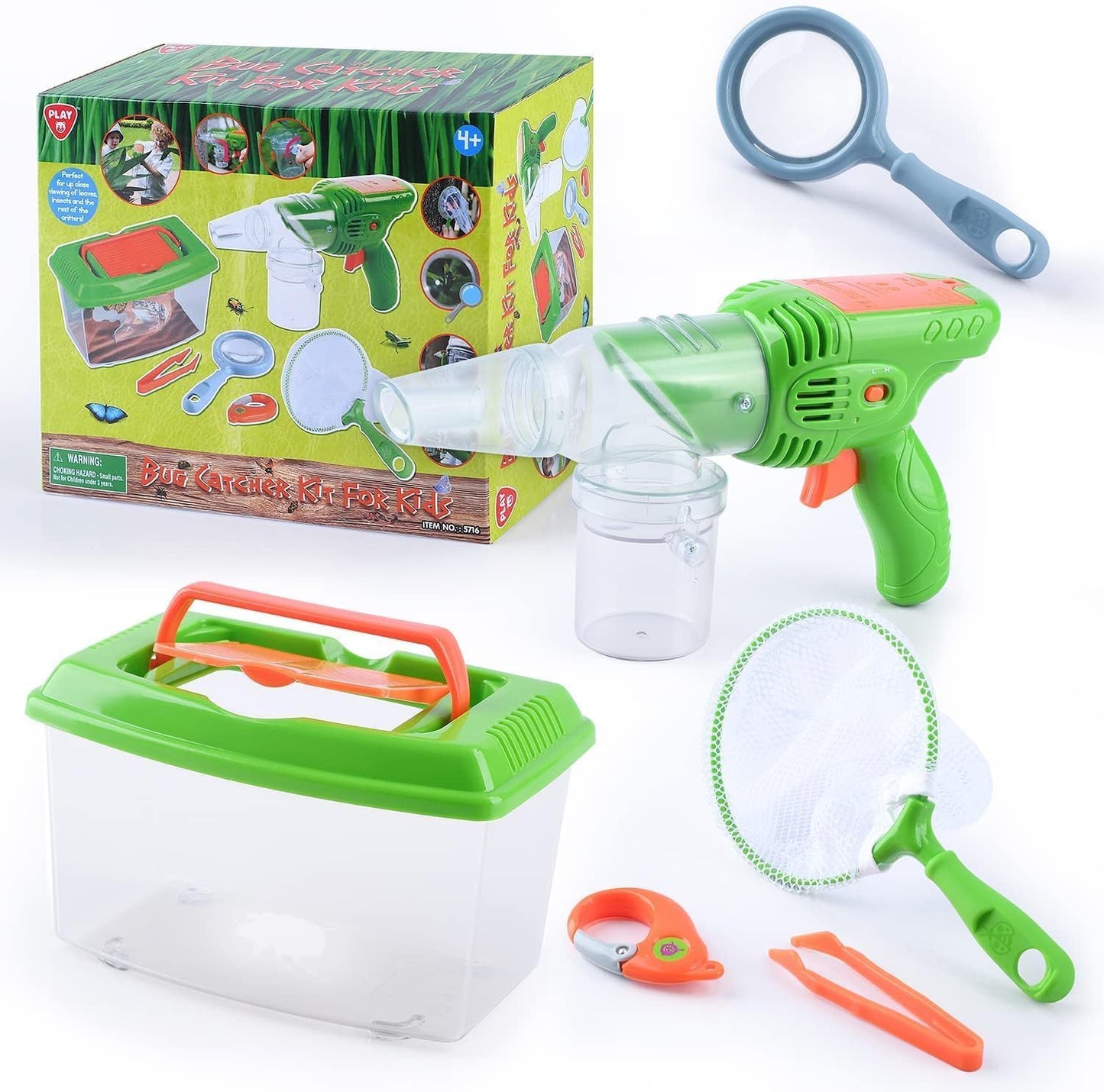 PLAY Bug Catcher Kit | Outdoor Exploration Toys for Kids 4–12 | Vacuum, Habitat Case, Net & Magnifier