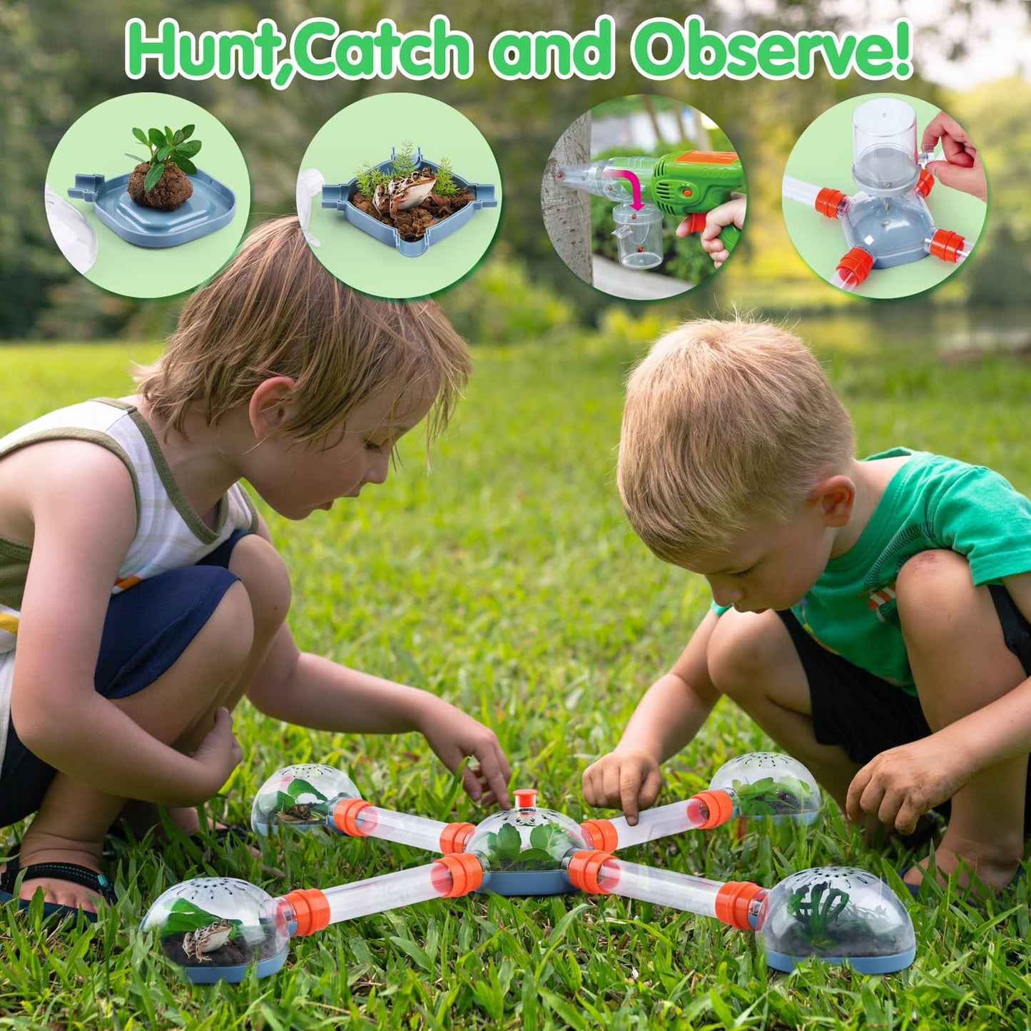 PLAY Bug Catcher Kit for Kids – Outdoor Bug Vacuum, Habitat & Insect Terrarium