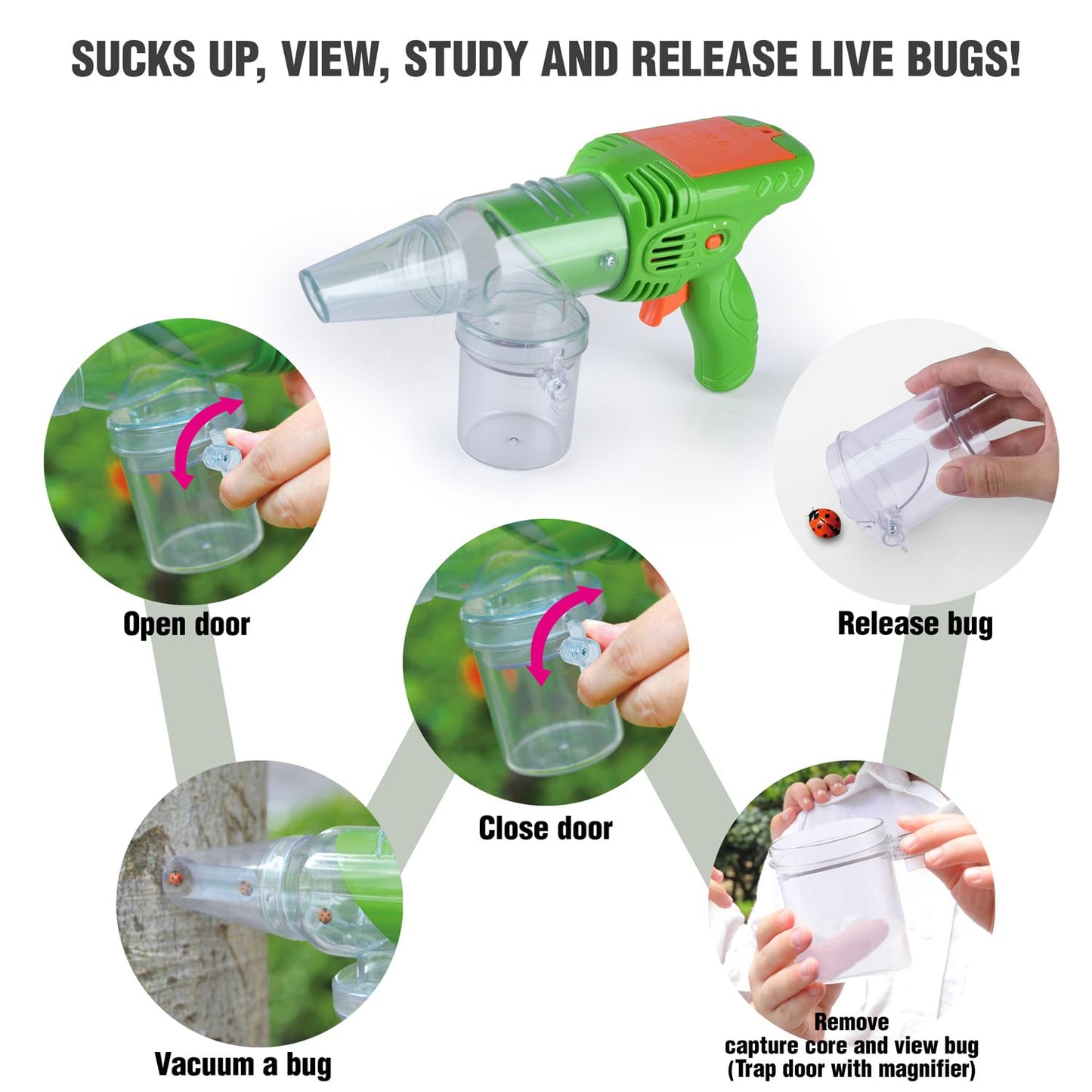 PLAY Bug Catcher Kit for Kids – Outdoor Bug Vacuum, Habitat & Insect Terrarium