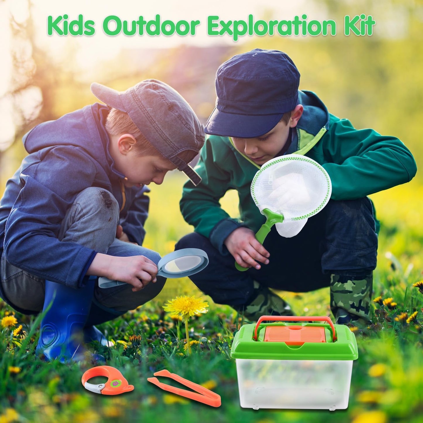 PLAY Bug Catcher Kit | Outdoor Exploration Toys for Kids 4–12 | Vacuum, Habitat Case, Net & Magnifier