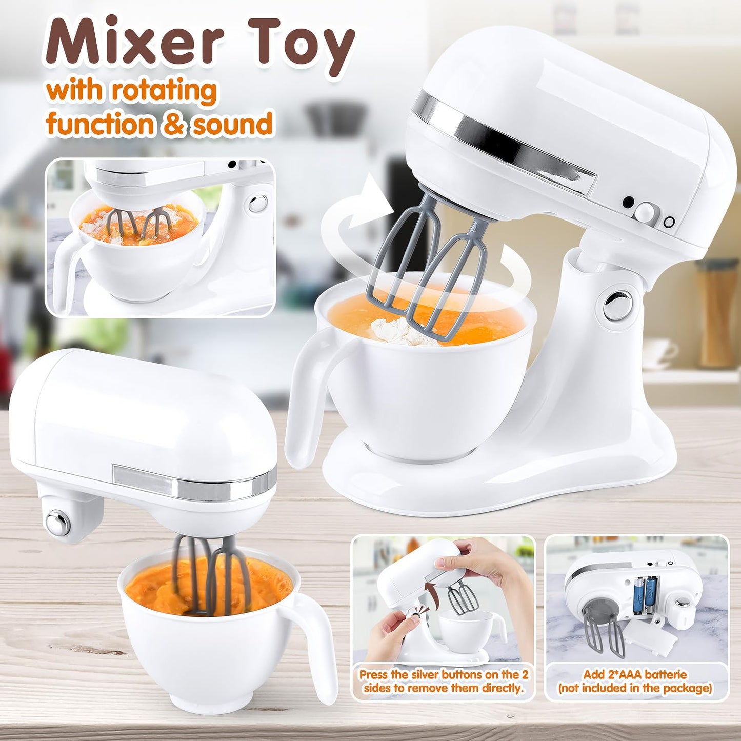 PLAY Kitchen Appliances Toys: Realistic Coffee Maker, Mixer & Toaster (Ages 3+)
