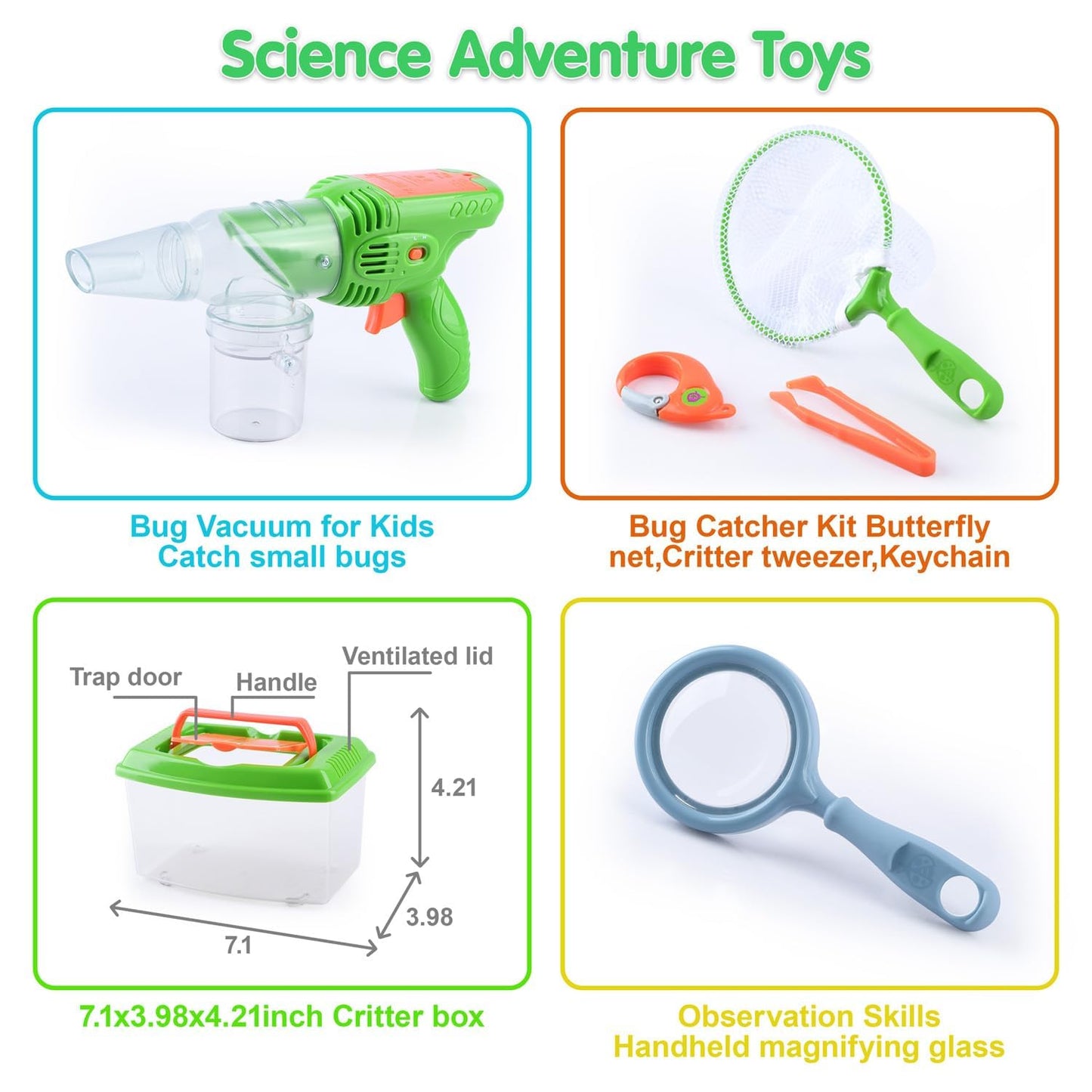 PLAY Bug Catcher Kit | Outdoor Exploration Toys for Kids 4–12 | Vacuum, Habitat Case, Net & Magnifier