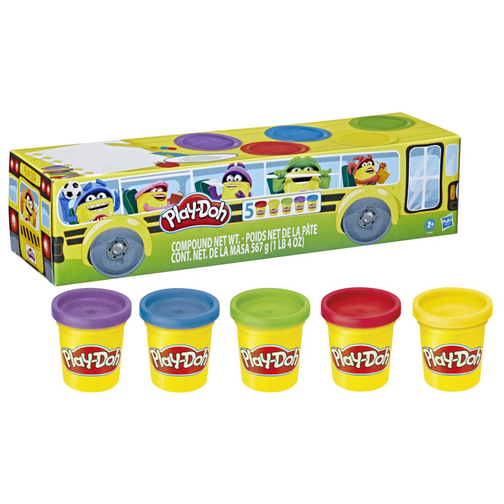 Play-Doh Assorted 5-Pack School Bus | Back-to-School Playset
