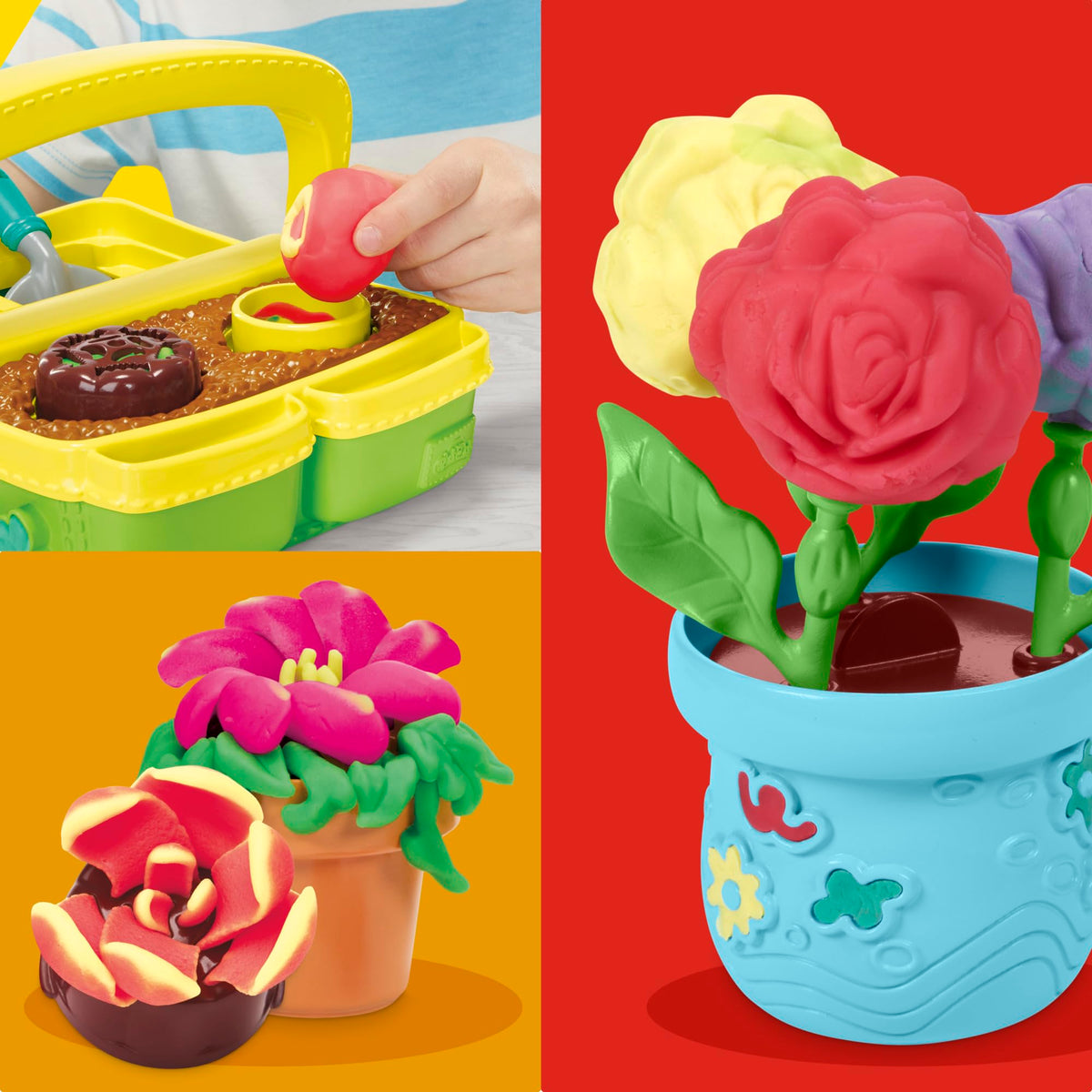 Play-Doh Blooming Flower Garden Toy Playset – Creative Kids Arts & Crafts (Ages 3+)