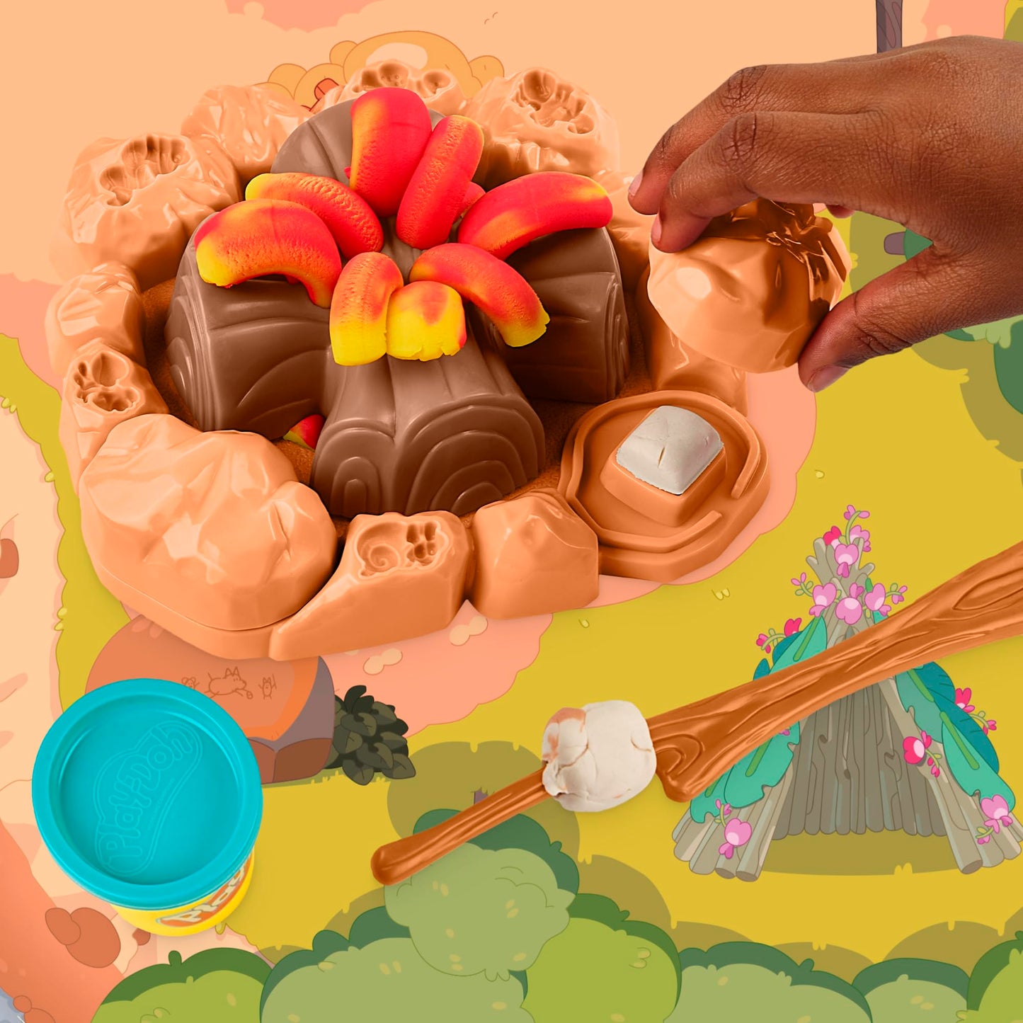 Play-Doh Bluey Goes Camping Playset with Campfire Tools | 3+ | Amazon Exclusive