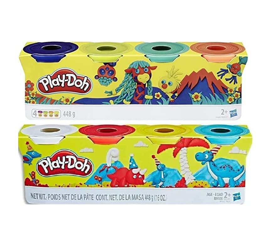 Play-Doh Bulk 8-Pack Non-Toxic Modeling Compound – 4oz Cans (32oz Total) in Assorted Colors