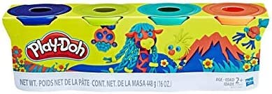 Play-Doh Bulk 8-Pack Non-Toxic Modeling Compound – 4oz Cans (32oz Total) in Assorted Colors