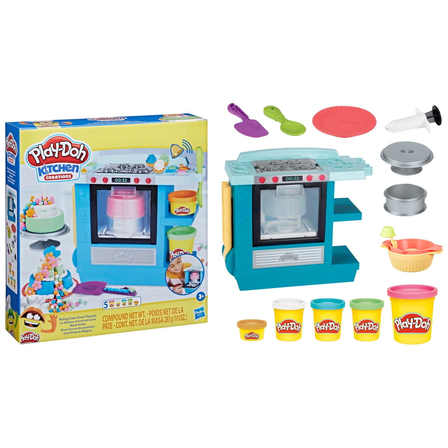 Play-Doh Kitchen Creations Rising Cake Oven Playset – 5 Colors, Non-Toxic, Ages 3+