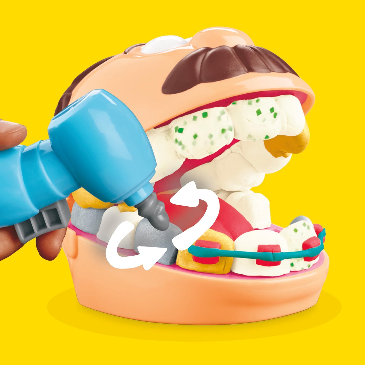Play-Doh Drill 'n Fill Dentist Toy for Kids 3+ | 10 Tools, 8 Cans, Non-Toxic