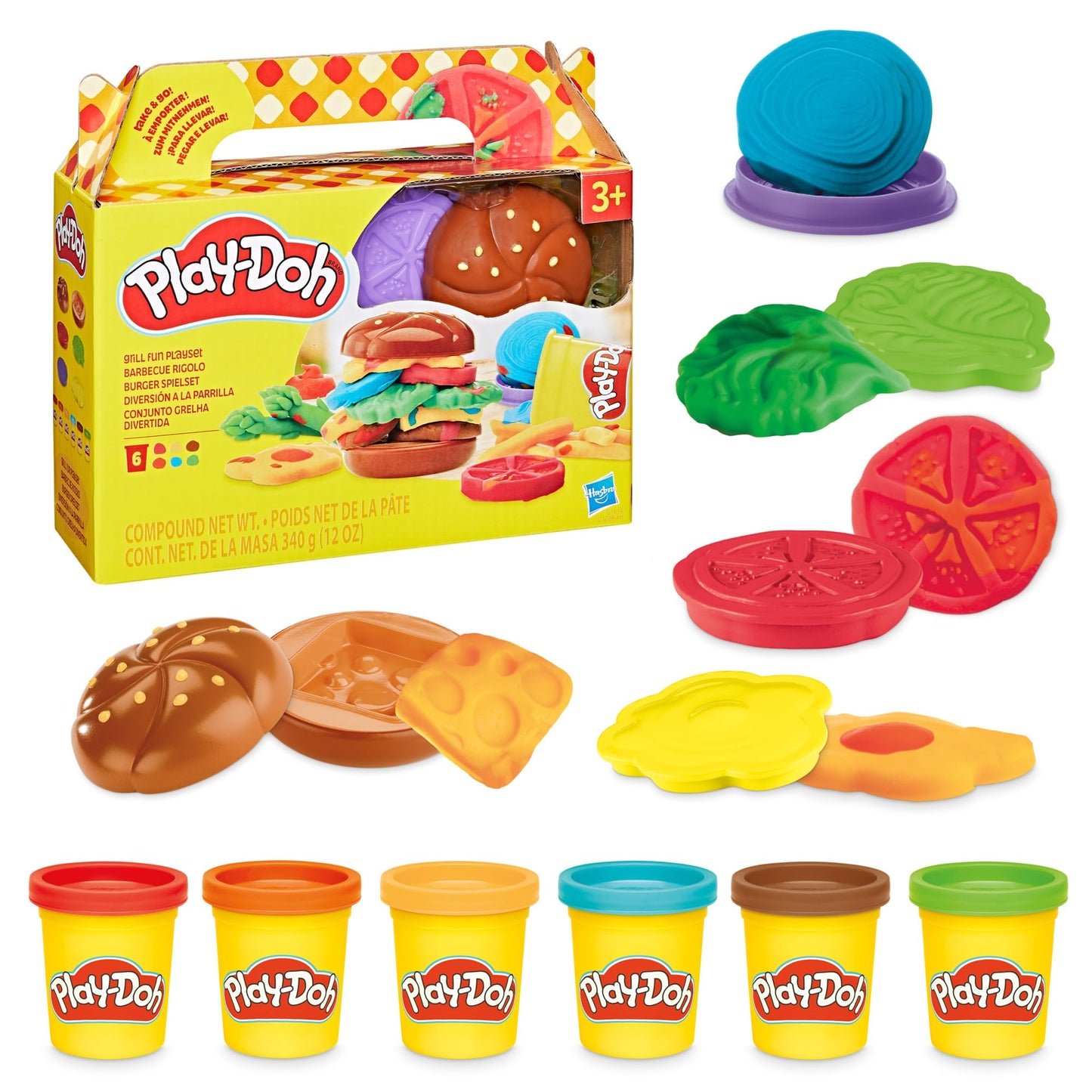 Play-Doh Grill Fun Playset | Imaginative Burger Making for Kids 3+