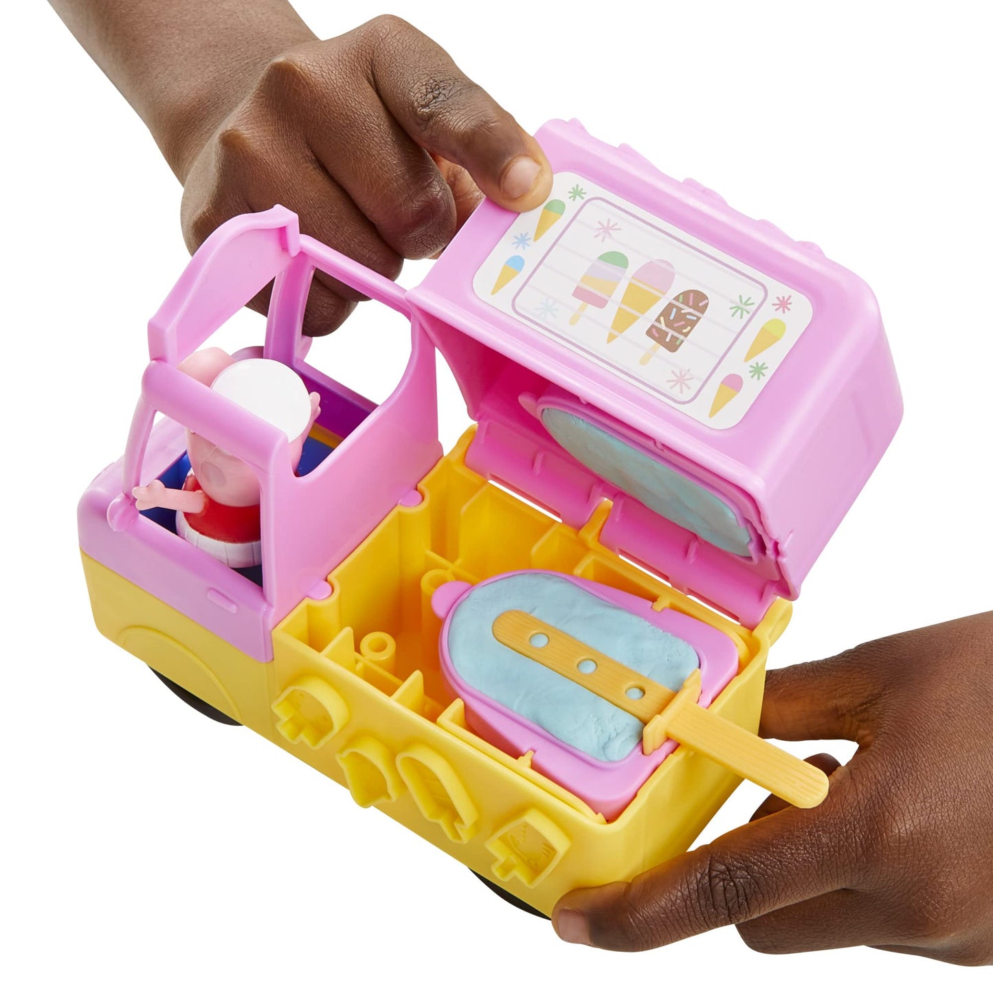 Play-Doh Peppa’s Ice Cream Playset: Truck & Figures, 5 Colors