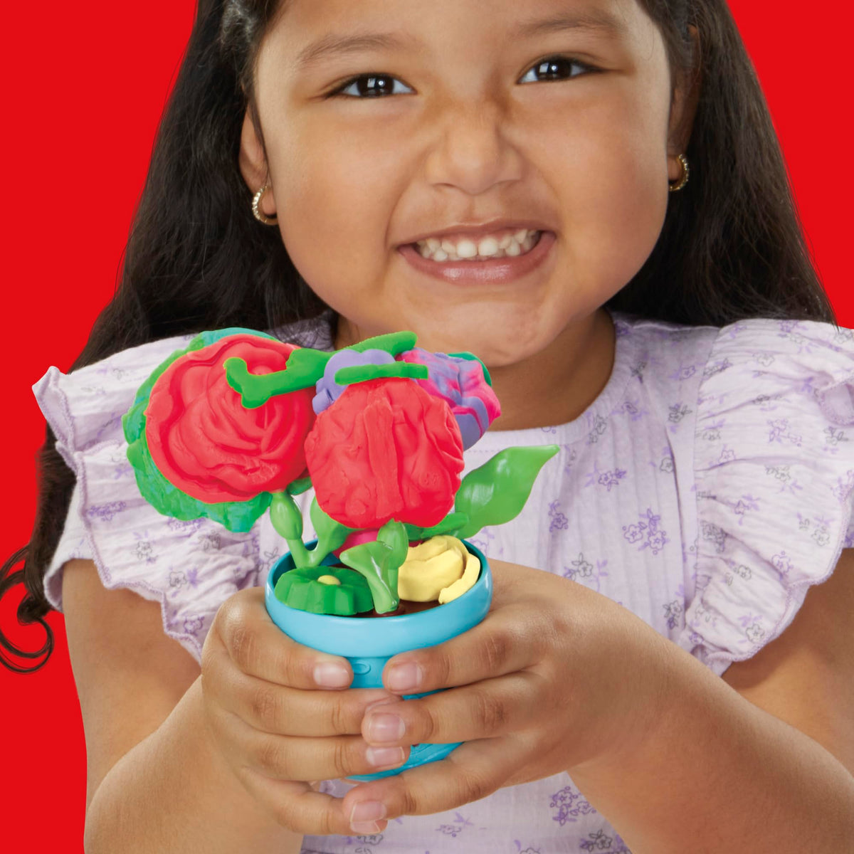 Play-Doh Blooming Flower Garden Toy Playset – Creative Kids Arts & Crafts (Ages 3+)