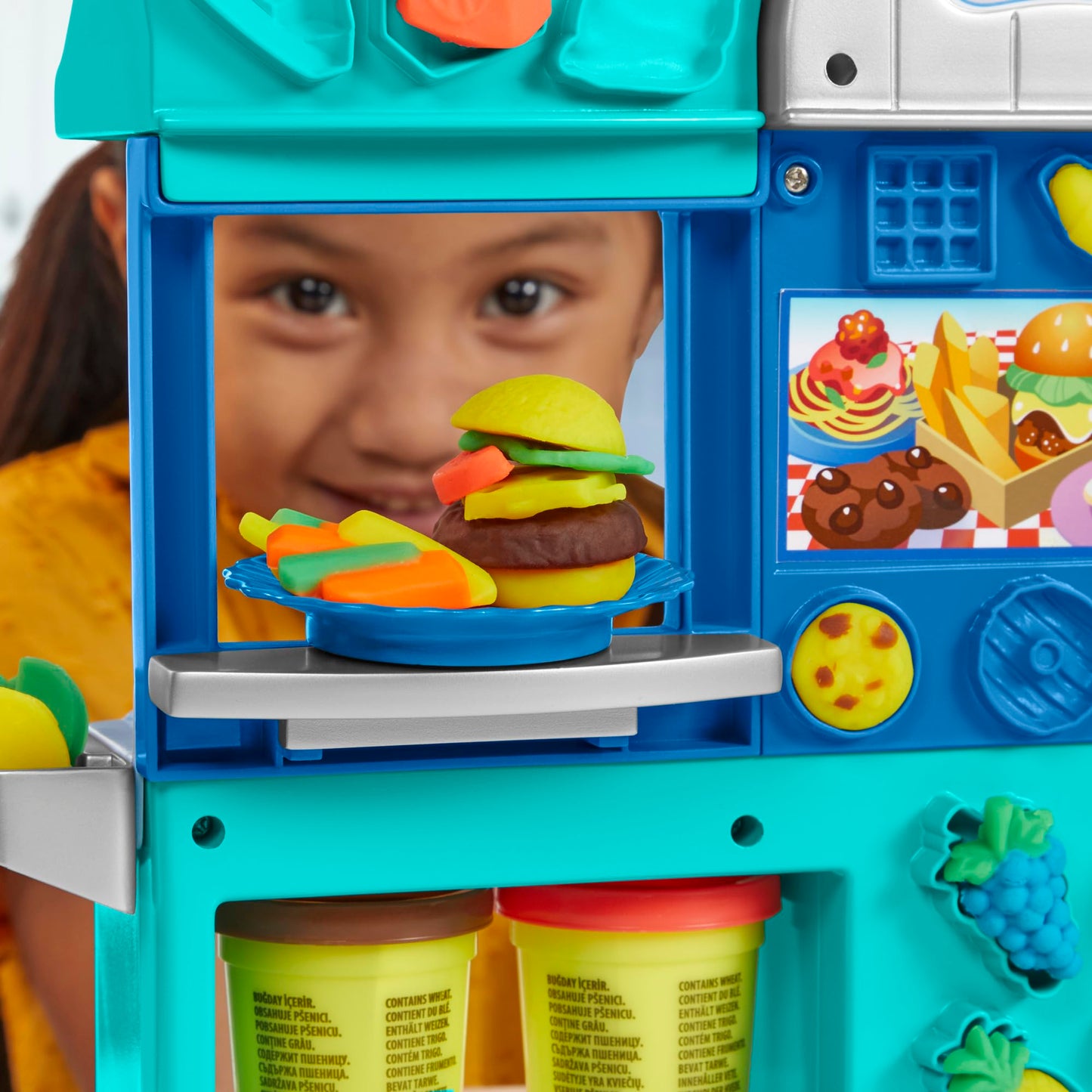 Play-Doh Kitchen Creations Busy Chef's Restaurant Playset — 2-Sided Kids' Kitchen (Ages 3+)