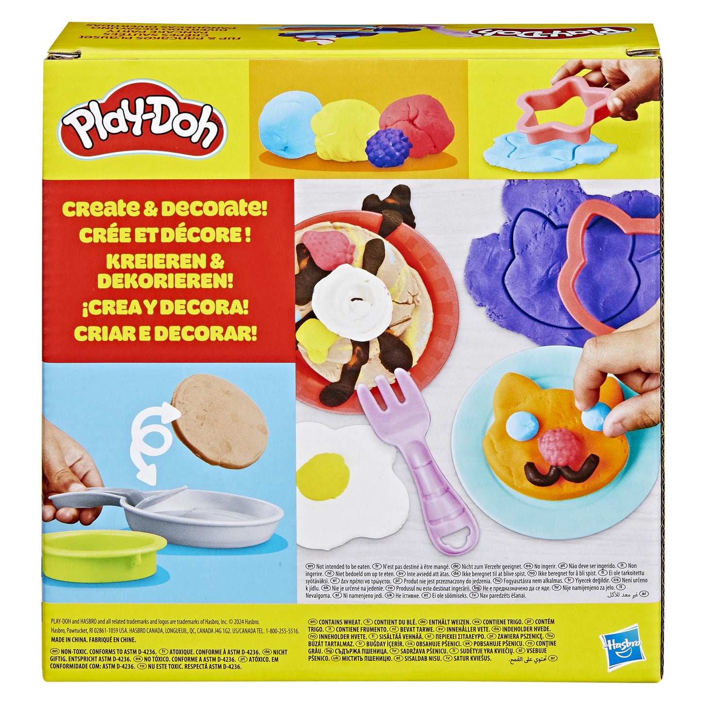 Play-Doh Kitchen Creations Flip 'n Pancakes Set – 14 Accessories & 8 Cans (Ages 3+)