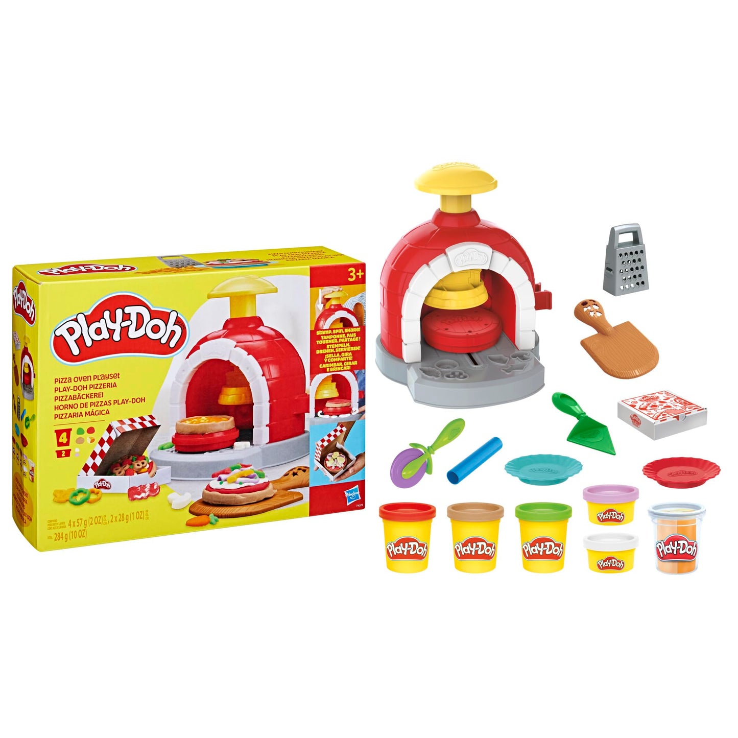 Play-Doh Kitchen Creations Pizza Oven Playset | 6 Cans, 8 Accessories, Ages 3+