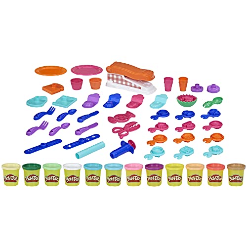Play-Doh Kitchen Creations Fun Factory Playset – 12 Cans, 42 Tools for Kids 3+ (Amazon Exclusive)