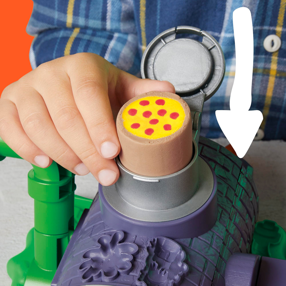 Play-Doh TMNT Slice & Blast Pizza Playset with Bendy Mikey – TMNT Toys 4+