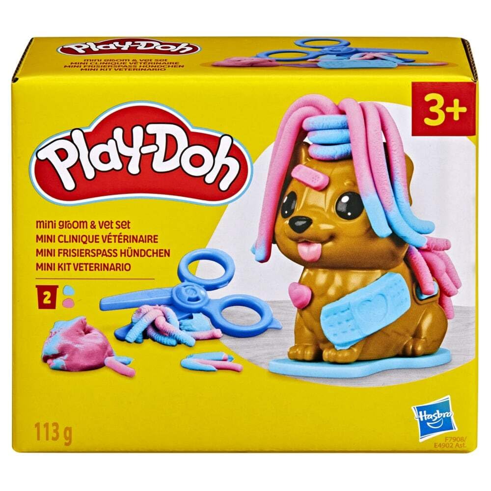 Play-Doh Mini Groom 'n Vet Set — Creative Pretend Vet Grooming for Kids