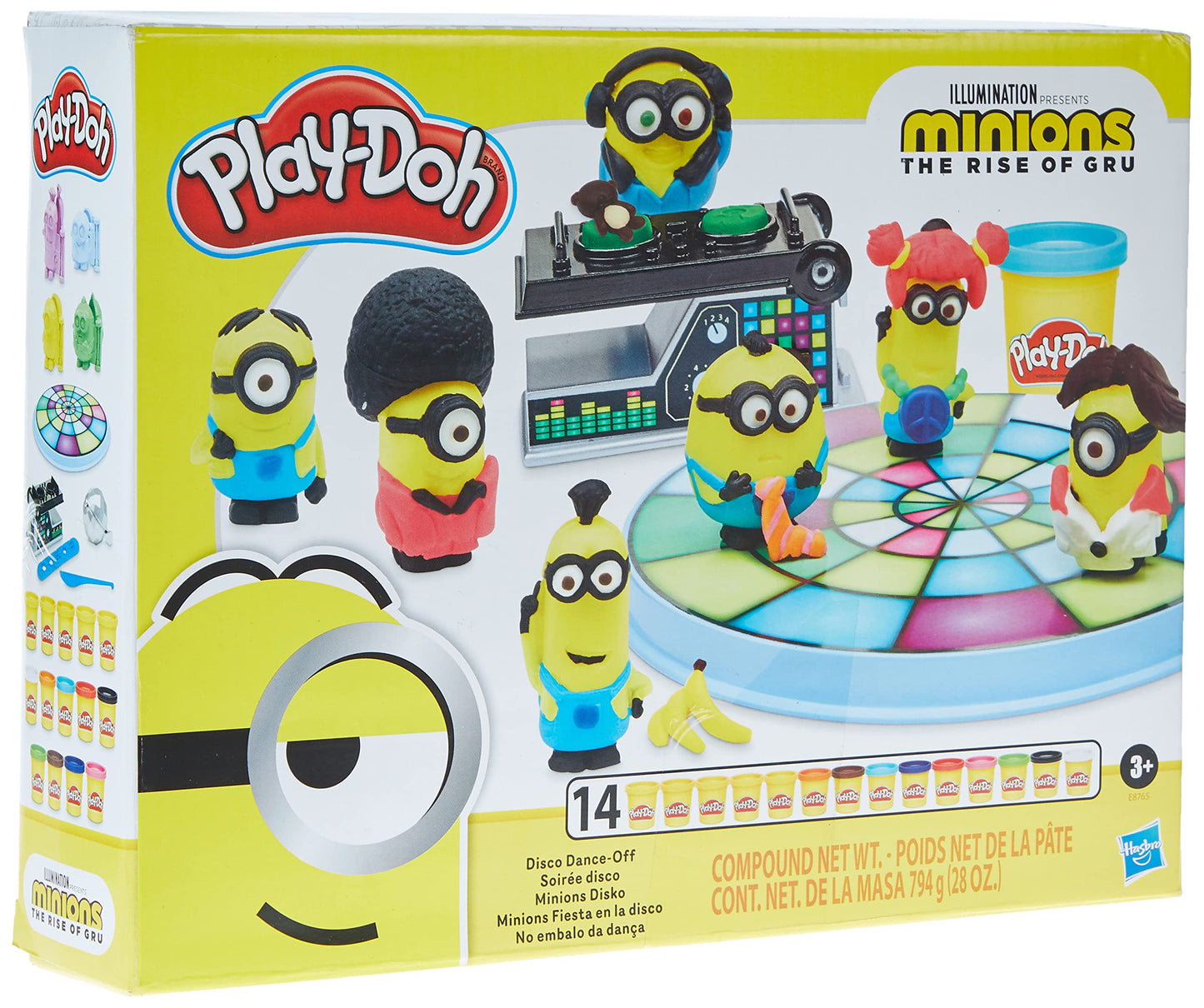 Play-Doh Minions Rise of Gru Disco Dance-Off Toy for Kids 3+ – 14 Non-Toxic Cans