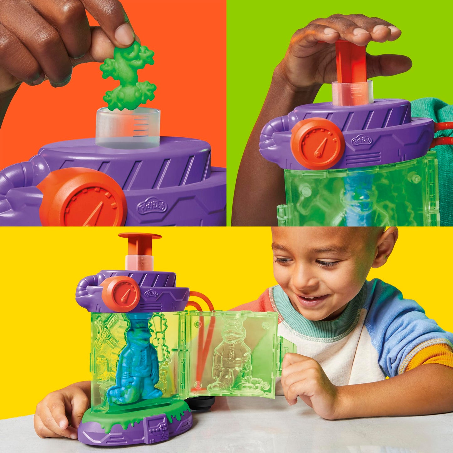 Play-Doh TMNT Mutation Station Playset | Bendable Donatello Figure & Mondo Gecko