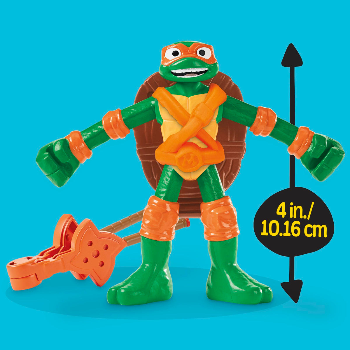 Play-Doh TMNT Slice & Blast Pizza Playset with Bendy Mikey – TMNT Toys 4+