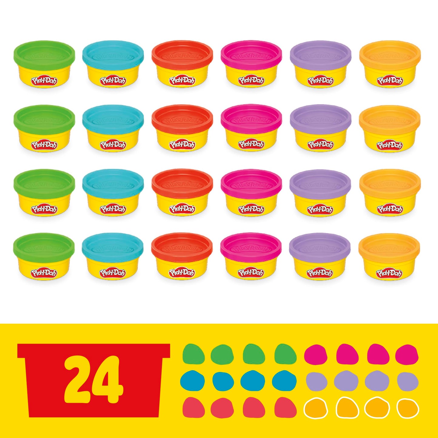 Play-Doh Party Favor Pack – 24-Count Modeling Compound with Cutters | Classroom & Party Favors