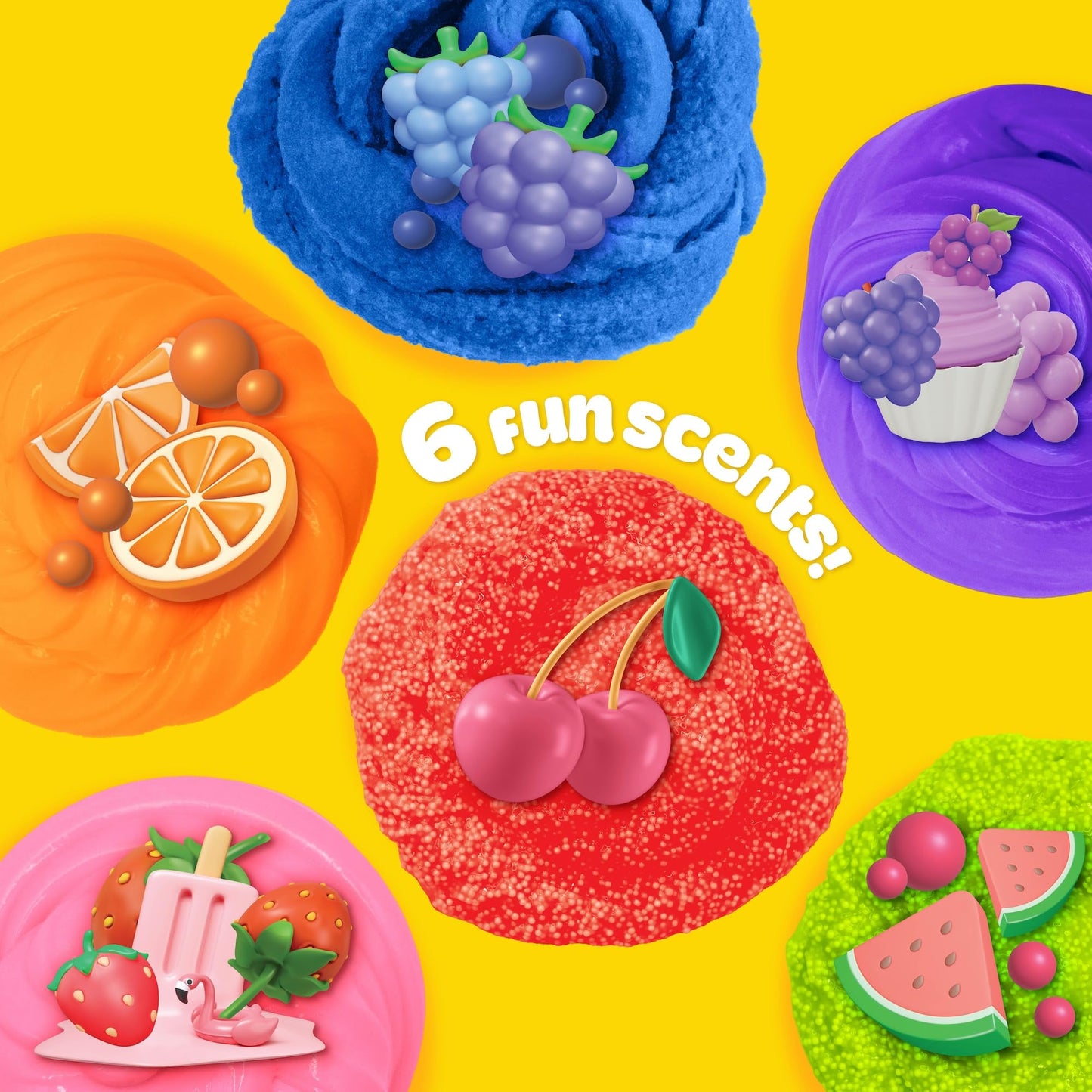Play-Doh Retro Mix & Play Scented Compounds Kit – Cloud, Butter, Foam, Super Stretch | Sensory Dough & Gifts