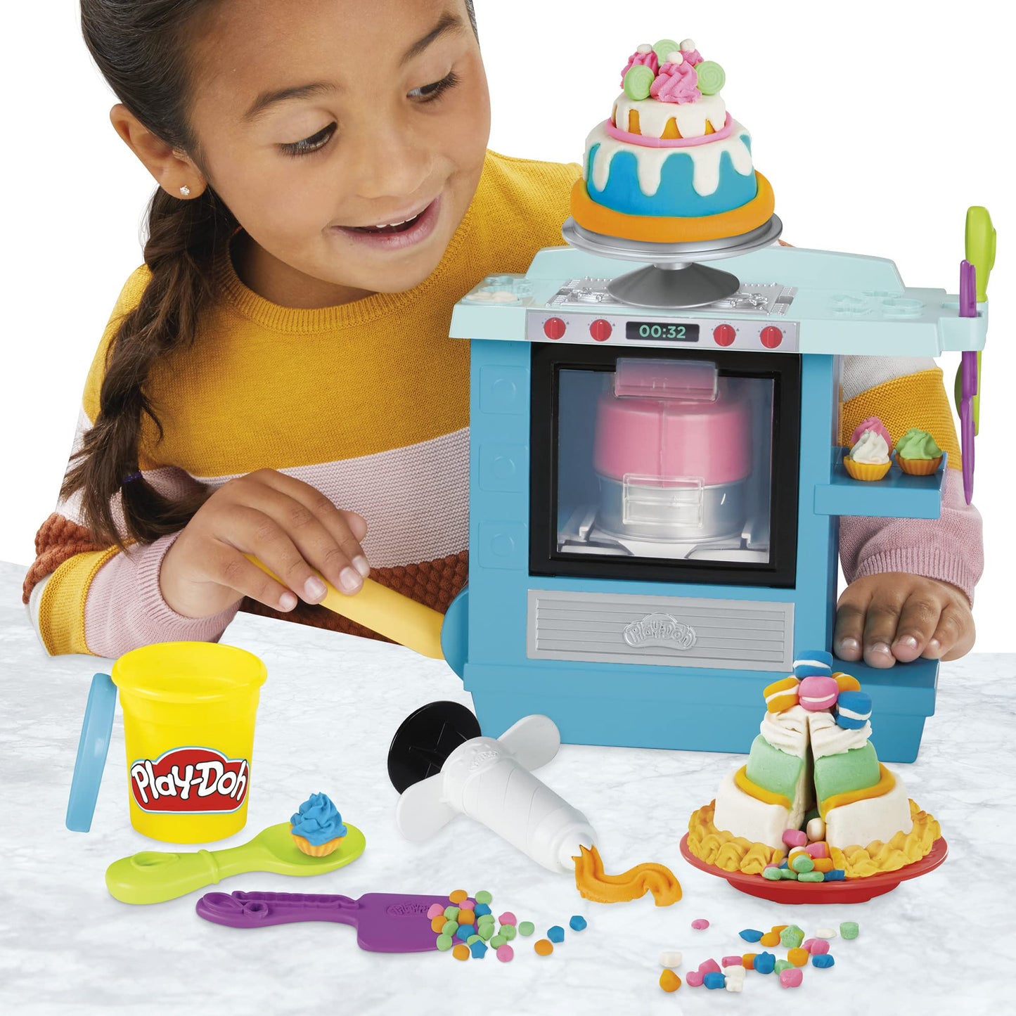 Play-Doh Kitchen Creations Rising Cake Oven Playset – 5 Colors, Non-Toxic, Ages 3+