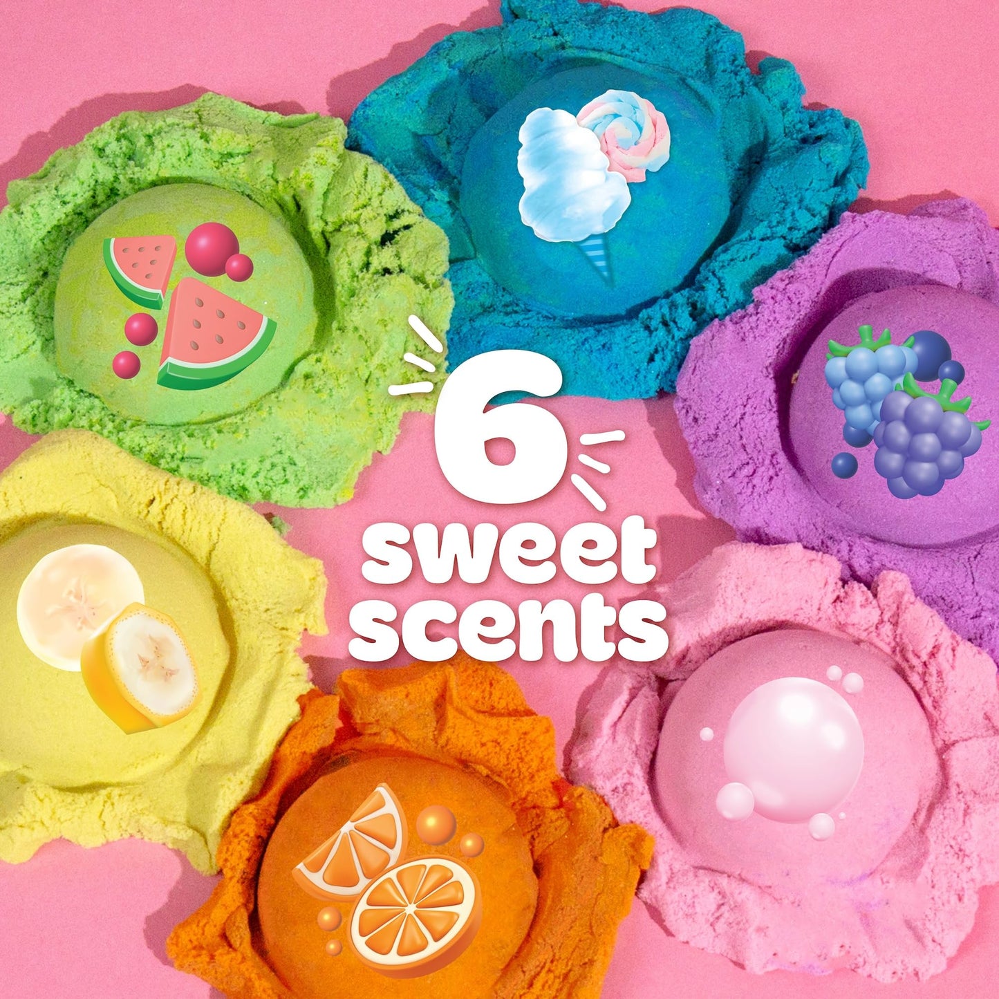 Play-Doh Sand 6-Pack - Scented, Resealable Cans | Sensory Play for Kids 4+